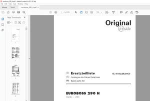 Pottinger Agricultural EUROBOSS 290 H Spare parts list Manual - PDF DOWNLOAD