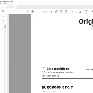 Pottinger Agricultural EUROBOSS 370 T Spare parts list Manual - PDF DOWNLOAD