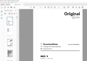 Pottinger Agricultural Forage Harvester MEX 5 Spare parts list Manual - PDF DOWNLOAD