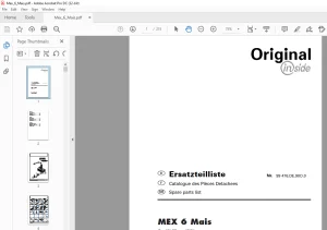 Pottinger Agricultural Forage Harvester MEX 6 Mais Spare parts list Manual - PDF DOWNLOAD