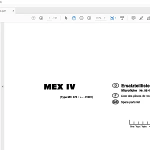 Pottinger Agricultural Forage Harvester MEX IV Spare parts list Manual - PDF DOWNLOAD