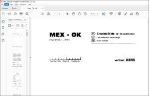 Pottinger Agricultural Forage Harvester MEX-OK Spare parts list Manual - PDF DOWNLOAD