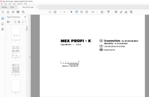 Pottinger Agricultural Forage Harvester MEX PROFI-K Spare parts list Manual - PDF DOWNLOAD