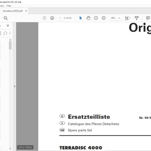 Pottinger Agricultural Tractor TERRADISC 4000 Spare parts list Manual - PDF DOWNLOAD