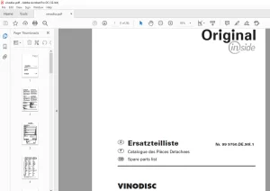 Pottinger Agricultural Tractor VINODISC Spare parts list Manual - PDF DOWNLOAD
