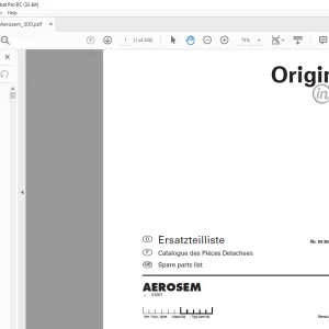 Pottinger Tractor AEROSEM 300 Spare Parts Manual - PDF DOWNLOAD