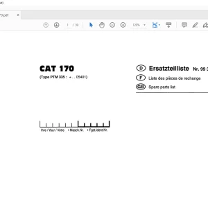 Pottinger Tractor Cat 170 Spare parts list Manual - PDF DOWNLOAD