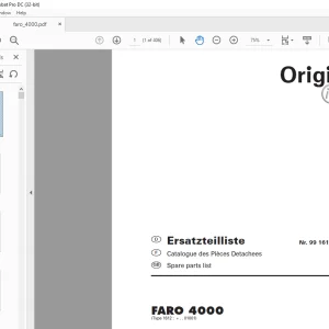 Pottinger Tractor FARO 4000 Spare Parts Manual - PDF DOWNLOAD