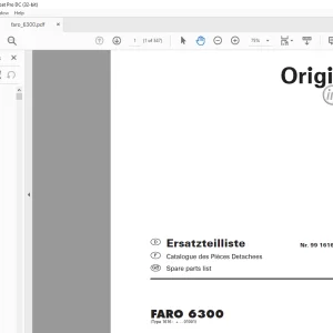 Pottinger Tractor FARO 6300 Spare Parts Manual - PDF DOWNLOAD