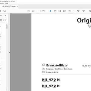 Pottinger Tractor HIT 470 N HIT 470 H Spare parts list Manual – PDF DOWNLOAD