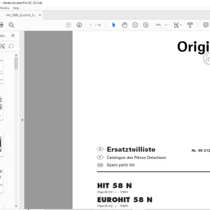 Pottinger Tractor HIT 58 N EUROHIT 58 N Spare parts list Manual - PDF DOWNLOAD