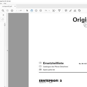 Pottinger Tractor  Ladewagen ERNTEPROFI 2 Spare parts list Manual  - PDF DOWNLOAD