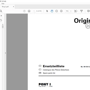 Pottinger Tractor Ladewagen PONY I Spare parts list Manual - PDF DOWNLOAD
