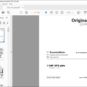Pottinger Tractor Mower CAT 270 plus Spare parts list Manual - PDF DOWNLOAD