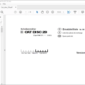 Pottinger Tractor Mower CAT DISC 29 Spare parts list Manual - PDF DOWNLOAD