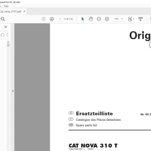 Pottinger Tractor Mower CAT NOVA 310 T Operating instructions List of spare parts Manual - PDF DOWNLOAD