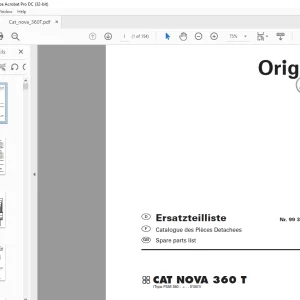Pottinger Tractor Mower CAT NOVA 360 T Spare parts list Manual  - PDF DOWNLOAD