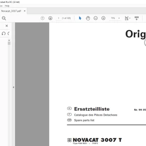 Pottinger Tractor Mower NOVACAT 3007 T Spare parts list Manual - PDF DOWNLOAD