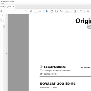 Pottinger Tractor Mower NOVACAT 302 ED-RC Operating instructions List of spare parts Manual  - PDF DOWNLOAD