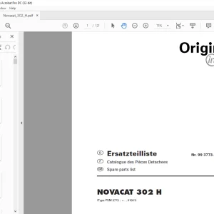 Pottinger Tractor Mower NOVACAT 302 H Spare parts list Manual  - PDF DOWNLOAD