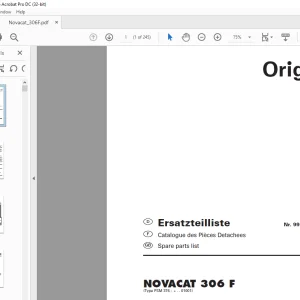 Pottinger Tractor Mower NOVACAT 306 F Operating instructions List of spare parts Manual - PDF DOWNLOAD