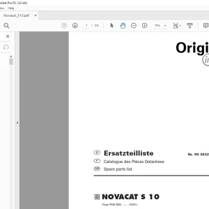 Pottinger Tractor Mower NOVACAT S 10 Spare parts list Manual - PDF DOWNLOAD