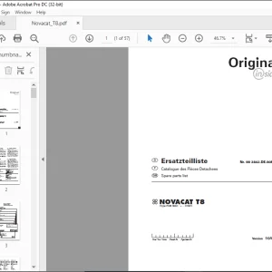 Pottinger Tractor Mower NOVACAT T8 Spare parts list Manual - PDF DOWNLOAD