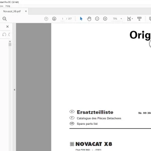 Pottinger Tractor Mower NOVACAT X8 Operating instructions List of spare parts Manual - PDF DOWNLOAD