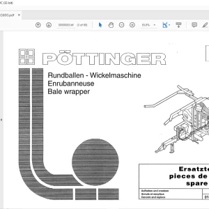 Pottinger Tractor RDLLPRDFI G 800 Spare parts list Manual  -  PDF DOWNLOAD
