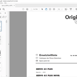 Pottinger Tractor SERVO 65 PLUS SERVO 65 PLUS NOVA Spare parts list Manual - PDF DOWNLOAD