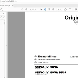 Pottinger Tractor SERVO IV NOVA SERVO IV NOVA PLUS Spare parts list Manual - PDF DOWNLOAD