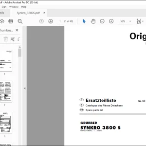 Pottinger Tractor SYNKRO 3800 S Spare parts list Manual - PDF DOWNLOAD