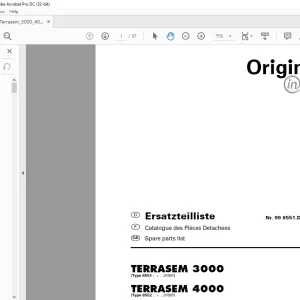 Pottinger Tractor TERRASEM 3000 TERRASEM 4000 Spare Parts Manual - PDF DOWNLOAD