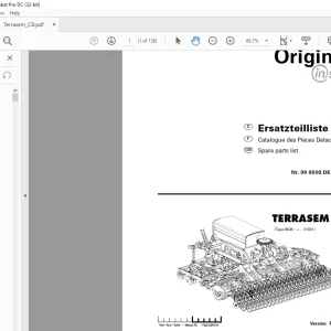 Pottinger Tractor TERRASEM C8 Spare Parts Manual - PDF DOWNLOAD