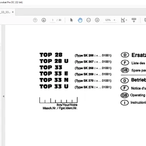 Pottinger Tractor TOP 28 TOP 28 U TOP 33 TOP 33 E TOP 33 N TOP 33 U Spare parts list Manual - PDF DOWNLOAD