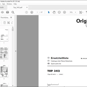 Pottinger Tractor TOP 342 Spare parts list Manual  - PDF DOWNLOAD