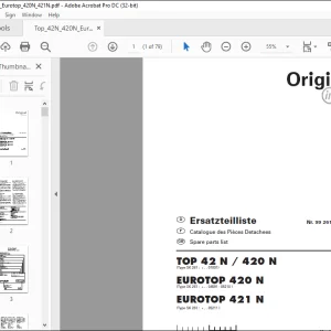 Pottinger Tractor TOP 42 N 420 N EUROTOP 420 N EUROTOP 421 N Spare parts list Manual - PDF DOWNLOAD