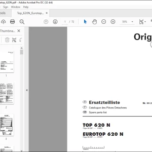 Pottinger Tractor TOP 620 N EUROTOP 620 N Spare parts list Manual - PDF DOWNLOAD