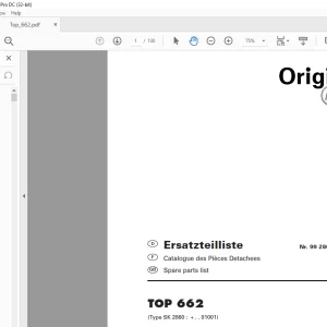Pottinger Tractor TOP 662 Spare parts list Manual - PDF DOWNLOAD