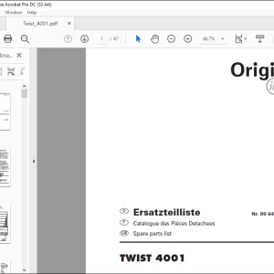 Pottinger Tractor TWIST 4001 Spare parts list Manual - PDF DOWNLOAD