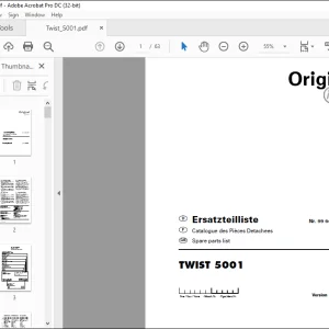 Pottinger Tractor TWIST 5001 Spare parts list Manual - PDF DOWNLOAD