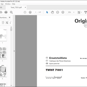Pottinger Tractor TWIST 7001 Spare parts list Manual  - PDF DOWNLOAD