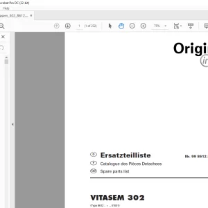 Pottinger Tractor VITASEM 302 Spare Parts Manual - PDF DOWNLOAD