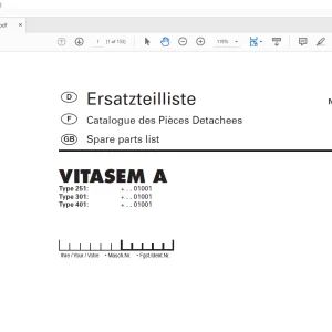 Pottinger Tractor VITASEM A Spare Parts Manual - PDF DOWNLOAD