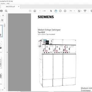 SIEMENS Medium-Voltage Switchgear 8DJH INSTALLATION AND OPERATING INSTRUCTIONS MANUAL - PDF DOWNLOAD
