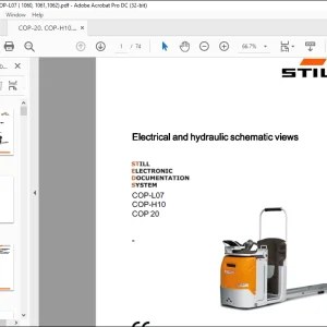 STILL STED FORKLIFT COP-L07 COP-H10 COP 20 Electrical and hydraulic schematic Manual - PDF DOWNLOAD