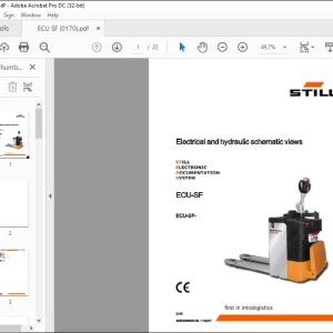 STILL STED FORKLIFT ECU-SF Electrical and hydraulic schematic Manual - PDF DOWNLOAD