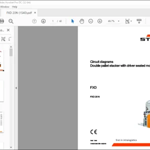 STILL STED FORKLIFT FXD20 N Double pallet stacker with driver seated mode Circuit diagrams Manual - PDF