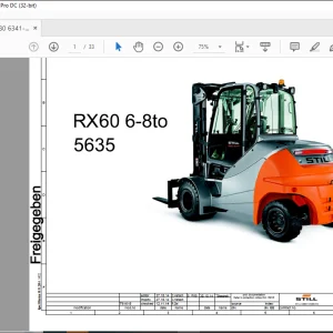 STILL STED FORKLIFT RX60 6-8 circuit diagrams Schematic Manual 5635 - PDF DOWNLOAD