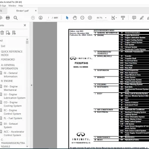 2004 Infiniti FX35 FX45 S50 Series Service Manual - PDF DOWNLOAD